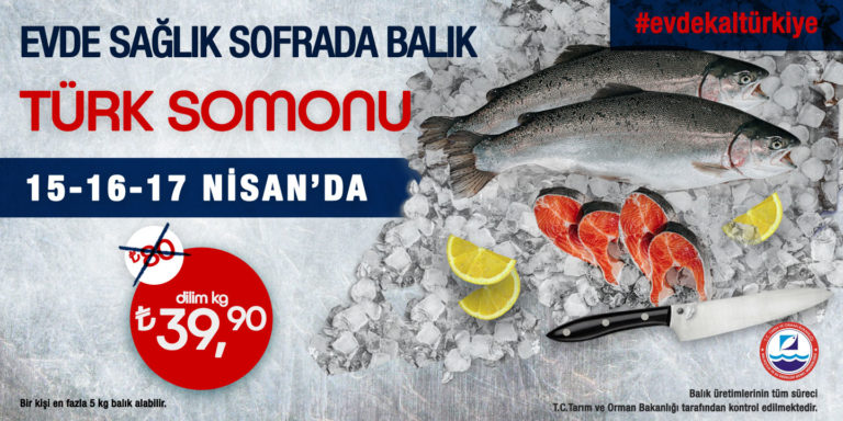 15 – 16 – 17 Nisan’da Türk somonu kampanyası – Evde sağlık sofrada balık